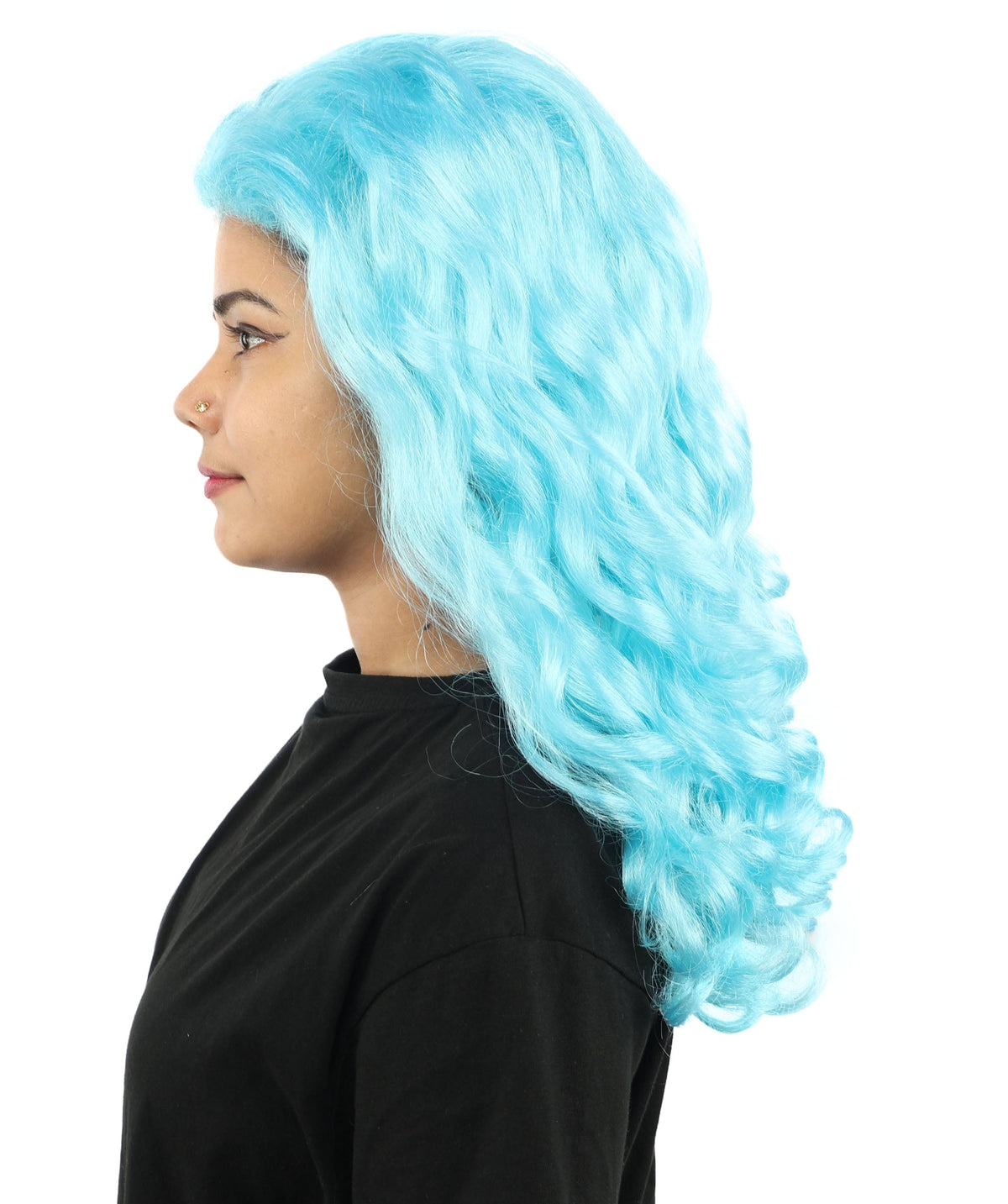 HPO Adult Women’s 16-Inch Medium Wig with Soft Curls | Multiple Color Options | Ideal for Cosplay, and Themed Events | Elegant, Versatile Hairpiece for Various Looks