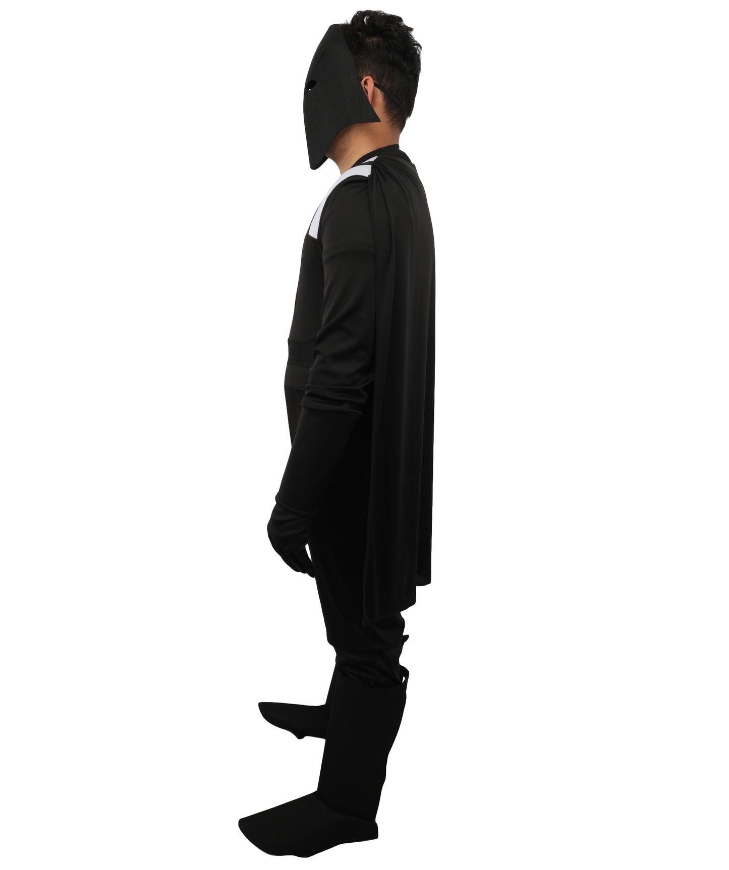 HPO Men's Youth Deluxe Black Evil Costume With Mask | Premium Tv Admired Outfit
