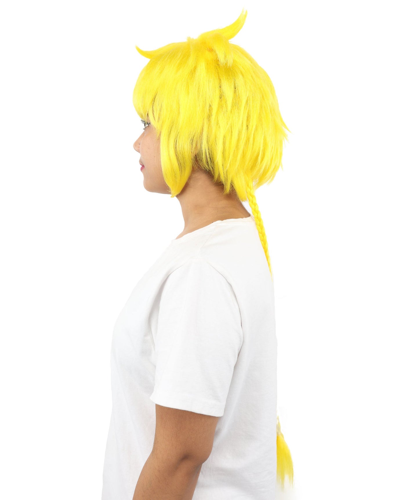 HPO Adult Women's Animal Ear Braided Wig | Multiple Color Options | Synthetic fiber, short bob with sculpted ears and long micro-braids, breathable base | Party, Halloween, theater, drag, performance, costume events