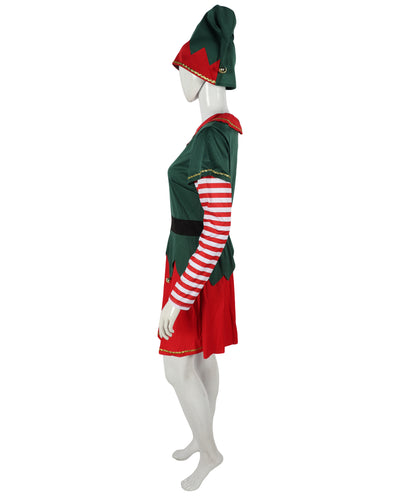 HPO Adult & Teen Women’s Inflatable Elf Costume | Red & Green Christmas Outfit | Holiday Party, Cosplay & Themed Event Costume