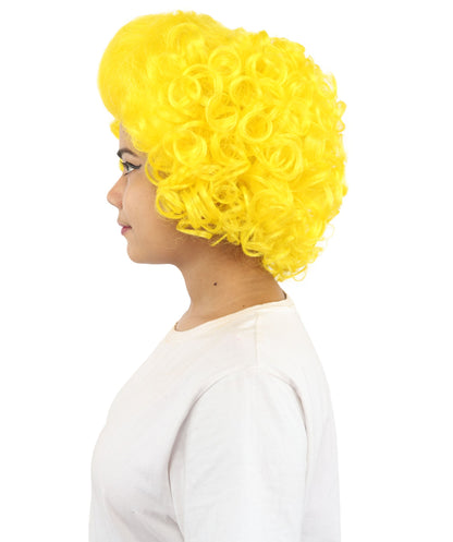 HPO Adult Women's Dame Edna Everage Wigs | Multiple Color Options | Drag Queen-Inspired Colorful Synthetic Hair for Parties, Stage Events | Breathable Capless Design
