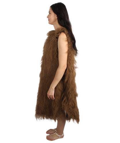 Unisex Brown Caveman Costume I Best for Halloween I Flame-retardant Synthetic Fiber