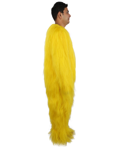 HPO  Extreme Hairy Person Two Part Costume, Mask and Bundle Set - Full-Body Hair Suit Extra-Long Costume Wig for Halloween, Cosplay & Parties - Multiple Color Options