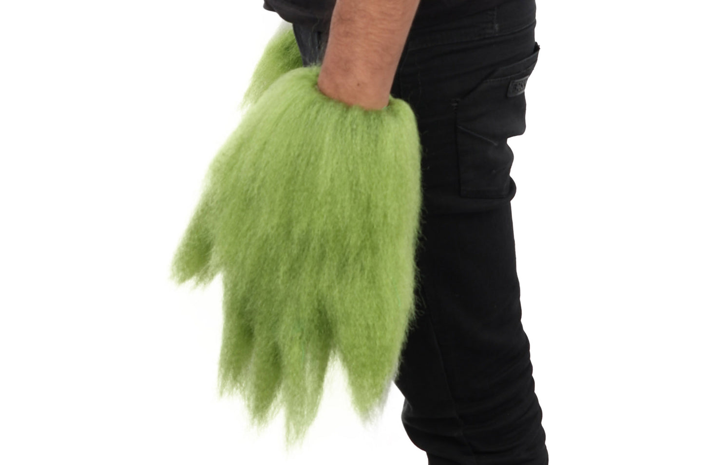 HPO Adult Unisex Banana Leaf  Furry Monster Grinch Costume | Christmas Santa Costume | Full-Body Fur Outfit with Long Fluffy Fabric | Ideal for Halloween, Cosplay & Party Events