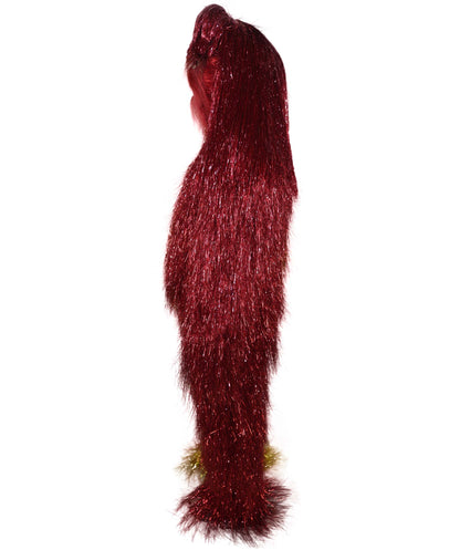 HPO Teen Extreme Hairy Two Part Costume Bundle & Mask Set - Full-Body Hair Suit Extra-Long Costume Wig for Halloween, Cosplay & Parties - Multiple Color Options