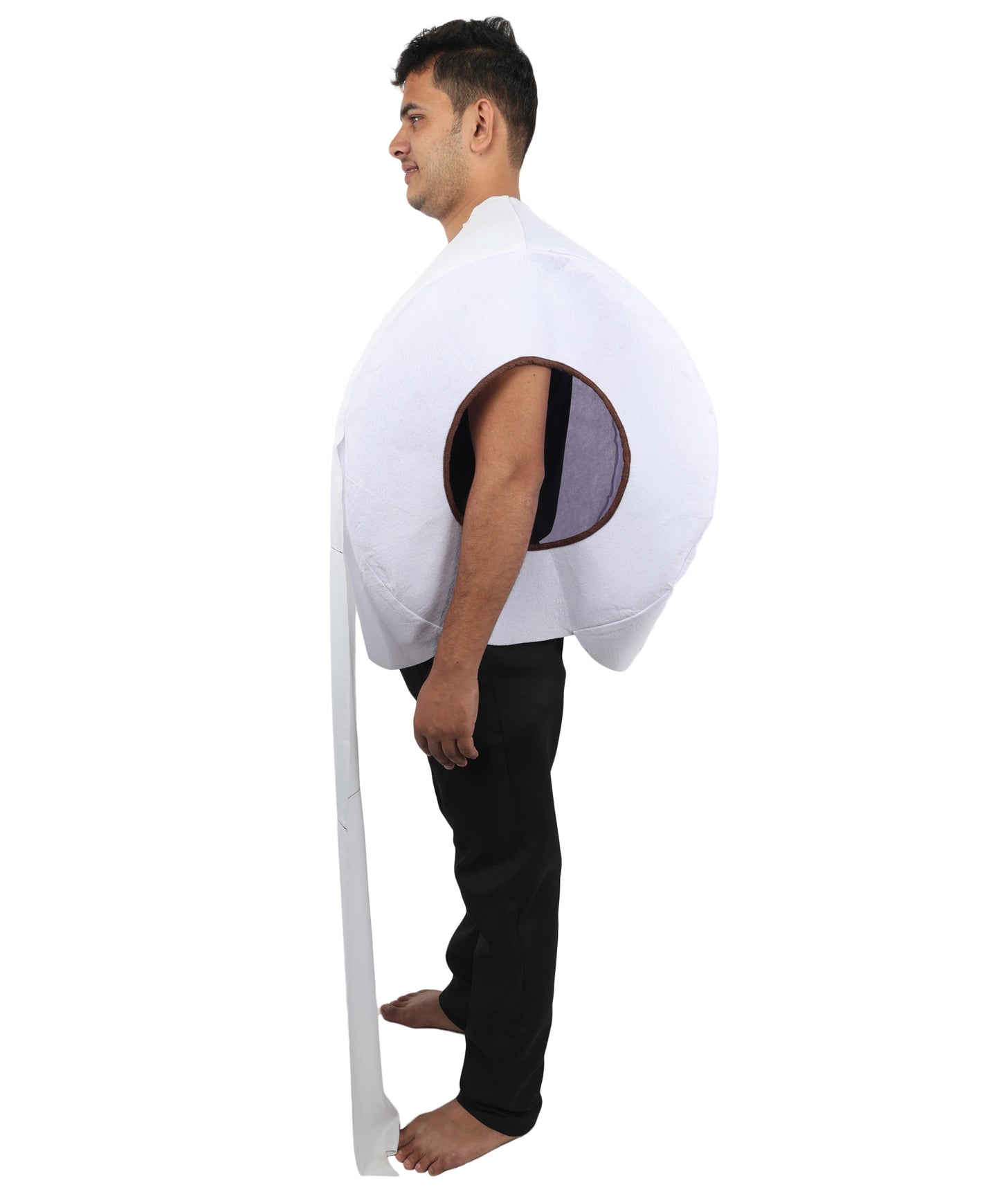 HPO Men's Toilet Paper Roll Costume | Full Body Humor Outfit with Roll Design | Party Appearance for Cosplay & Halloween