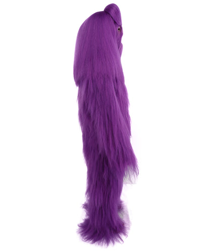 HPO Teen Extreme Hairy Person Costume Bundle & Mask Set - Full-Body Hair Suit Extra-Long Costume Wig for Halloween, Cosplay & Parties - Multiple Color Options