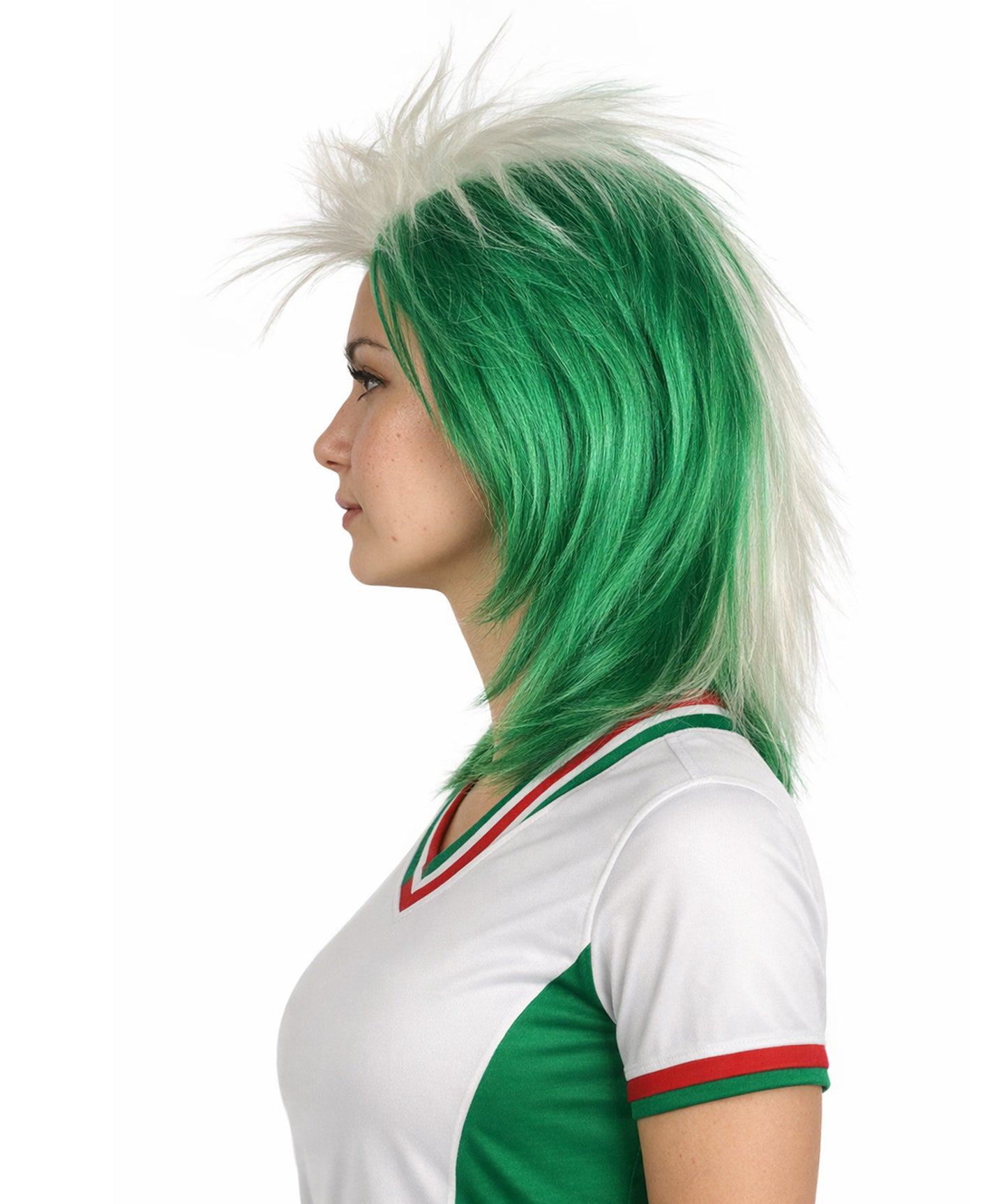 Nigeria Flag Sports, 80's Mullet Wig | Premium Breathable Capless Cap