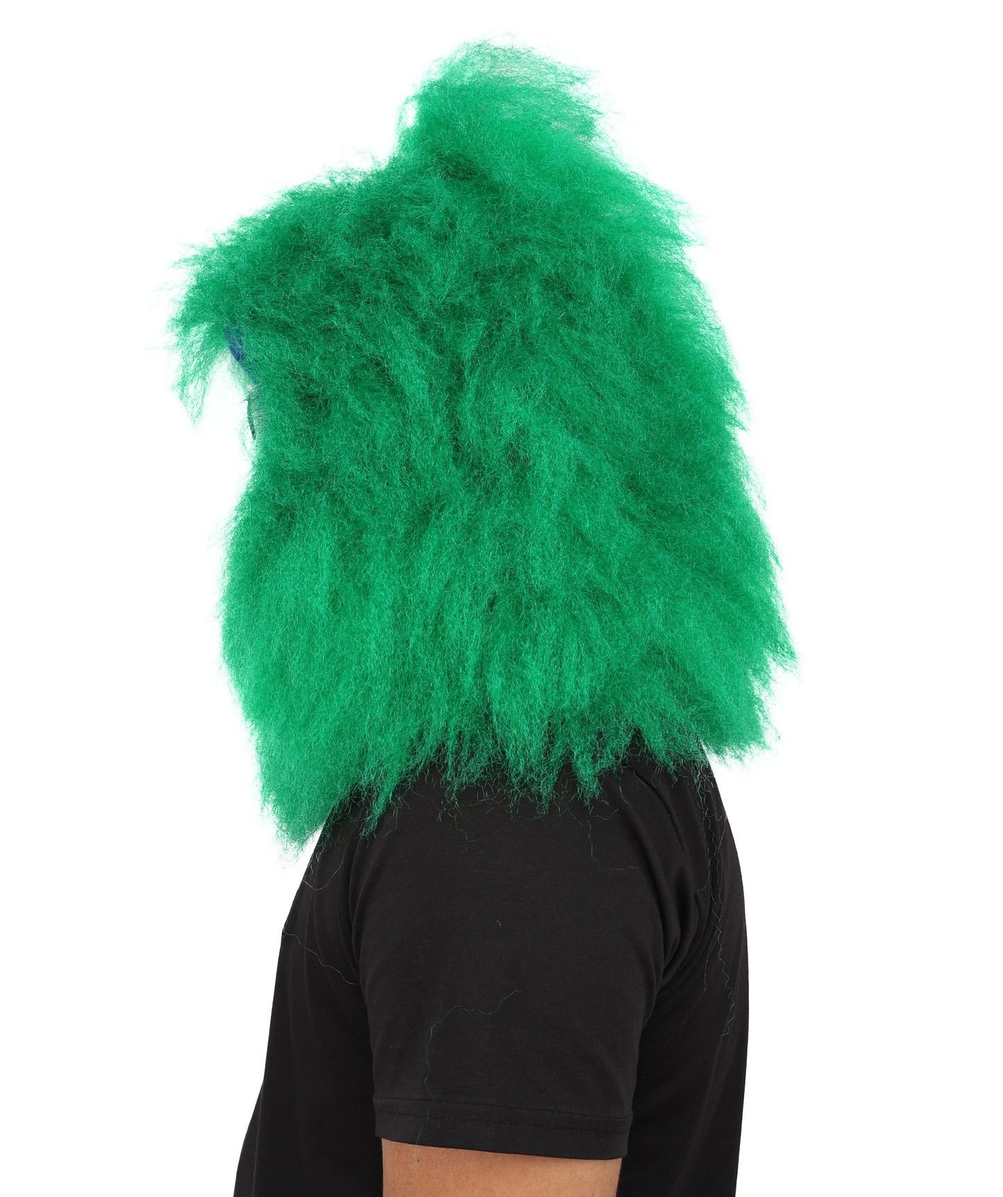 HPO Unisex Green Animal Fur Monster Costume Bundle – 75 Inch Full Outfit with Head Mask & Body Suit | Plush Mascot Style Costume for Halloween and Cosplay