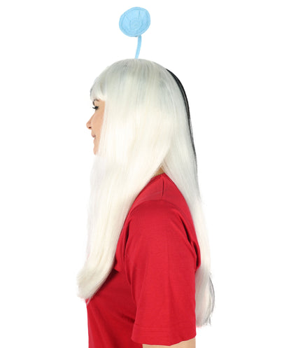 Womens Aliens Wig with Antennae , Blue TV/Movie Wigs , Premium Breathable Capless Cap