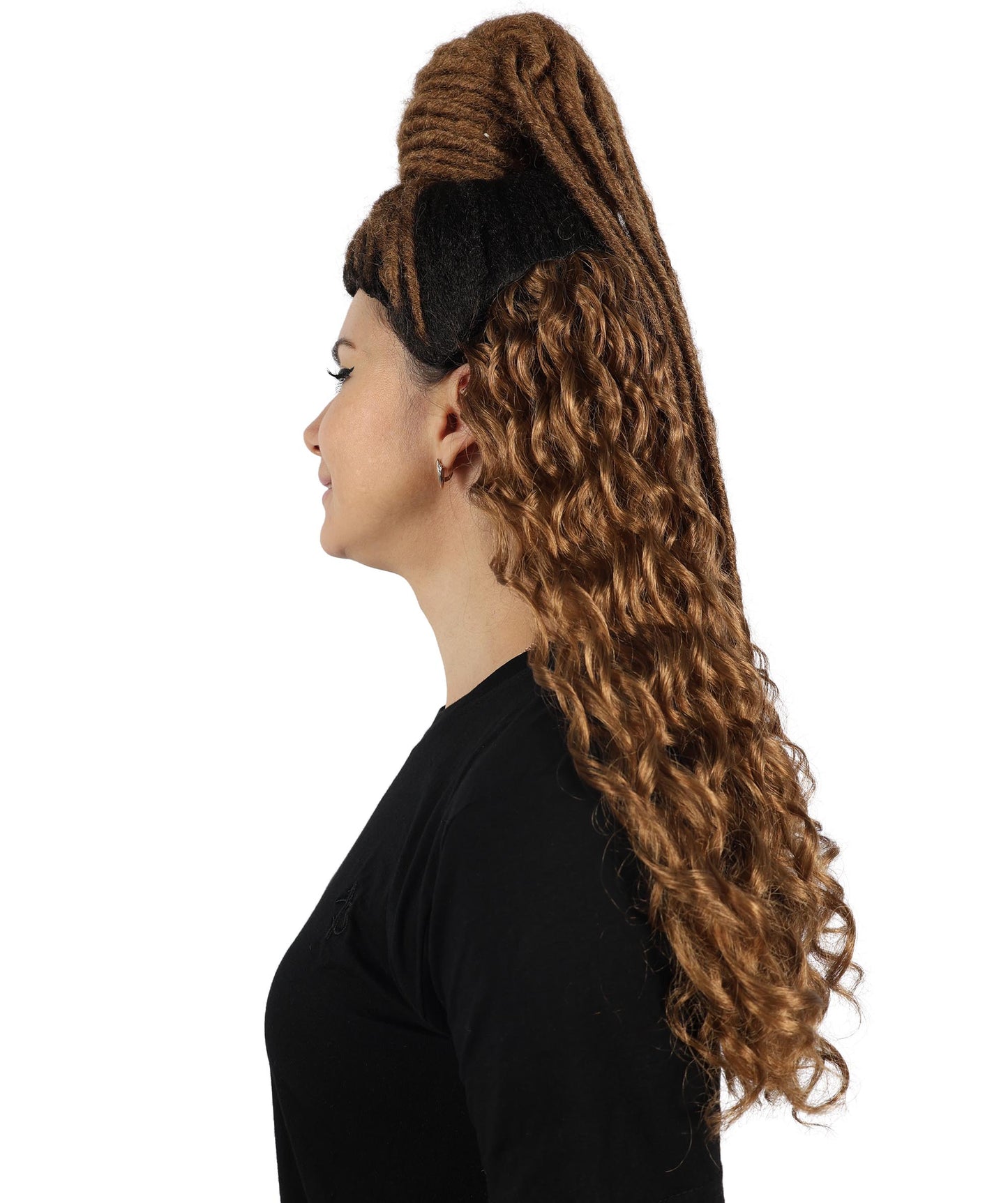 HPO Women Chloe Bailey Braid Wig–Premium Dark Brown Wig for Cosplay, Performances and Everyday Style, Premium Breathable Capless Cap