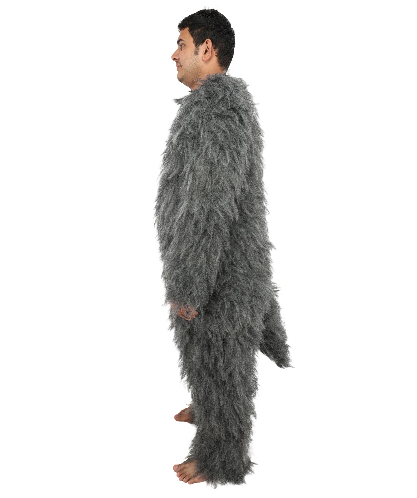HPO Unisex Dark Grey Wolf Mascot Costume Bundle & Mask Set | Realistic Animal Full Coverage Outfit | Crafted for Parties and Cosplay events