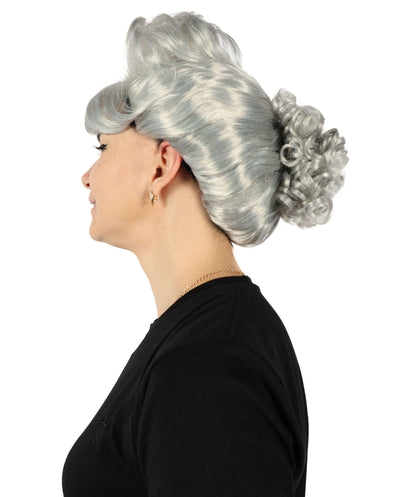 HPO Women's Bun Style 50s Housewife Multiple Wig | Halloween and Cosplay Wig | Flame-retardant Synthetic Fiber