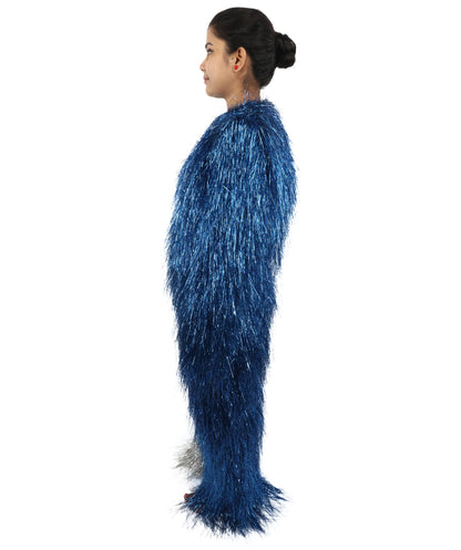 HPO Teen Extreme Hairy Two Part Costume Bundle & Mask Set - Full-Body Hair Suit Extra-Long Costume Wig for Halloween, Cosplay & Parties - Multiple Color Options