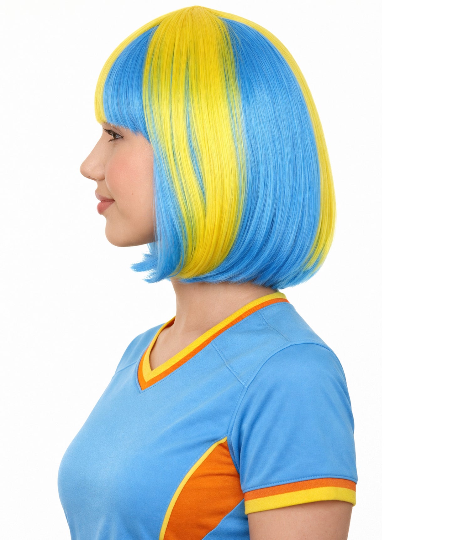 Sweden Flag Sport Party Bob | Yellow Sky Blue Sexy Fancy | Premium Breathable Capless Cap