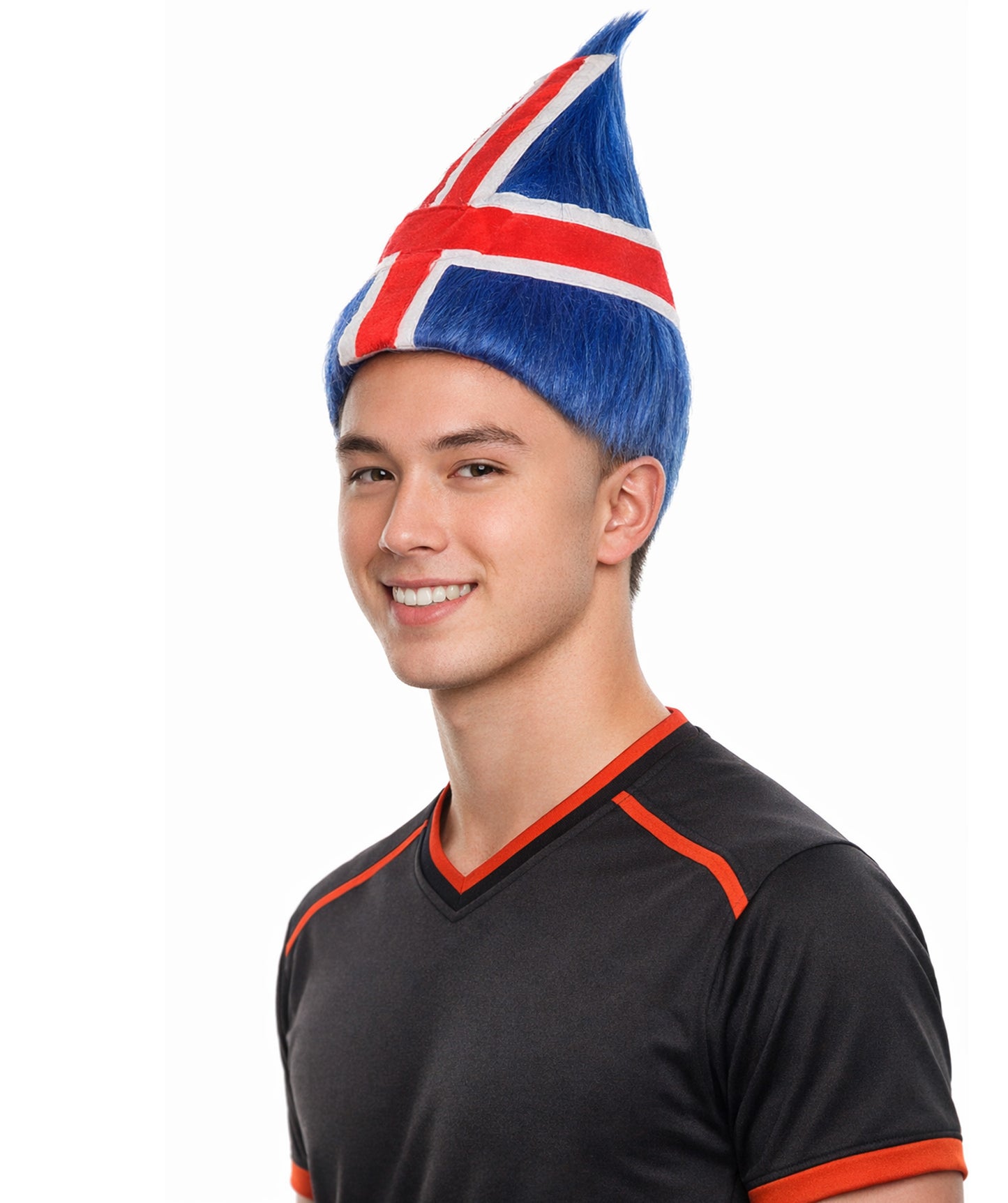 Iceland Flag Sport Troll Wig | Premium Breathable Capless Cap