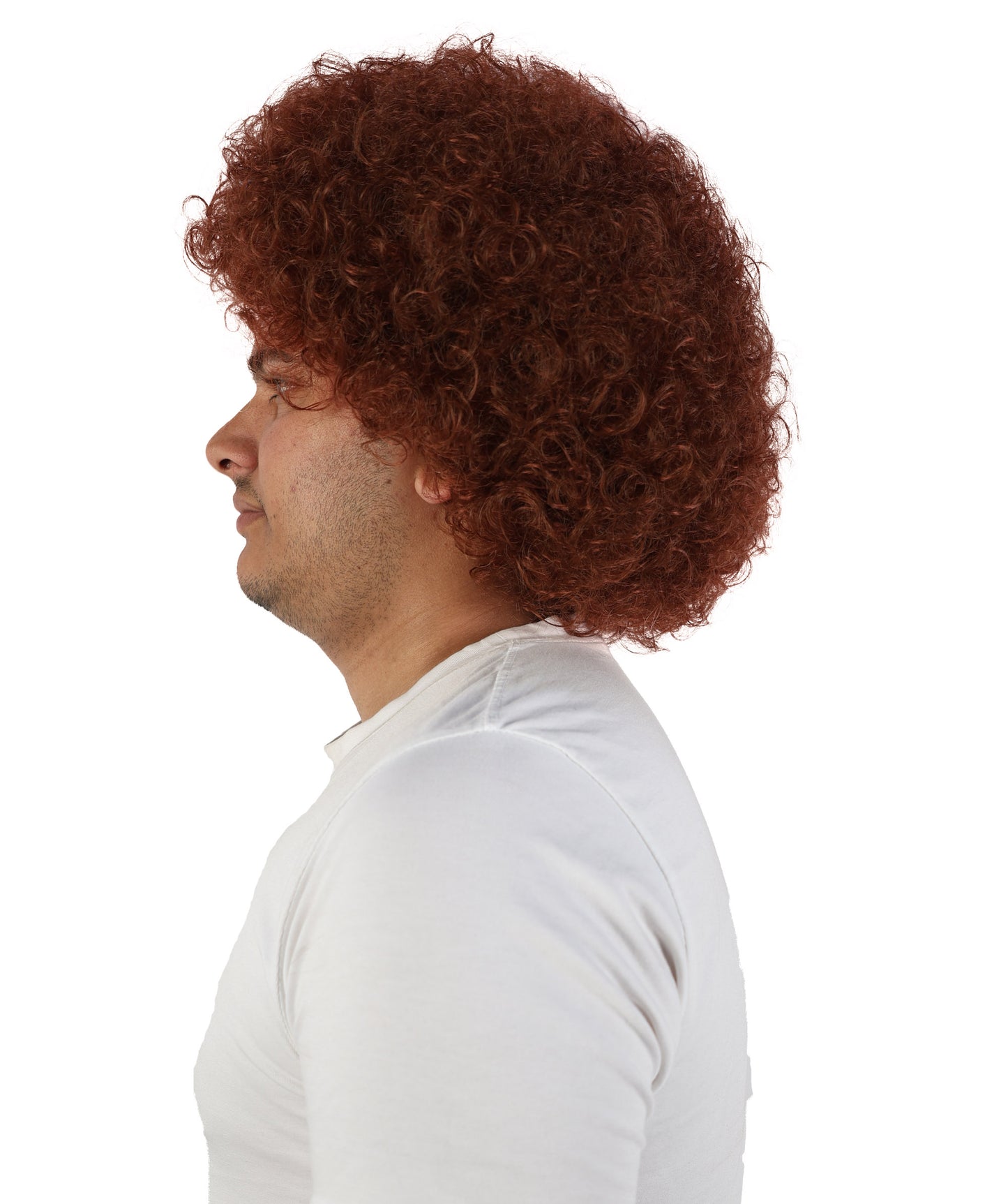 HPO Men's Multi-Color Options Curly Clown Wig | Flame-Retardant Synthetic Fiber and Standard Cap | Ideal for Parties, Cosplay, and Themed Events
