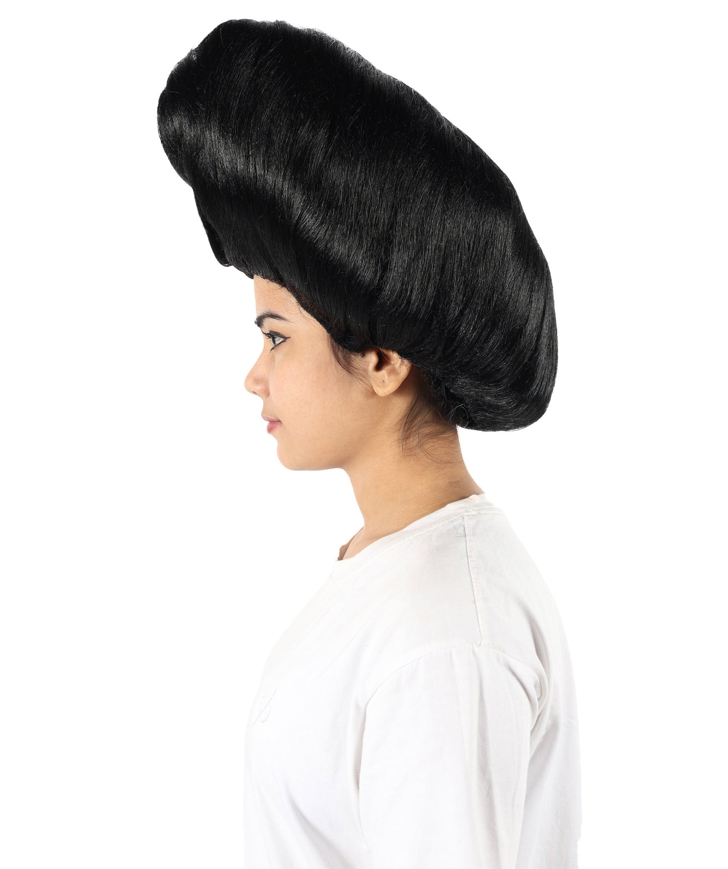 Women’s Supermodel Horn-shaped White Hair Updo Full Wig I Perfect for Halloween I Flame-retardant Synthetic Fiber