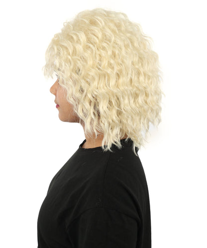 HPO Adult Women's Messy Teased Spiky Multicolor Wig | Curly Two-tone vibrant hue, create of synthetic fiber, extreme textured volume, breathable capless base | Party, Halloween, theater, drag, performance, costume events