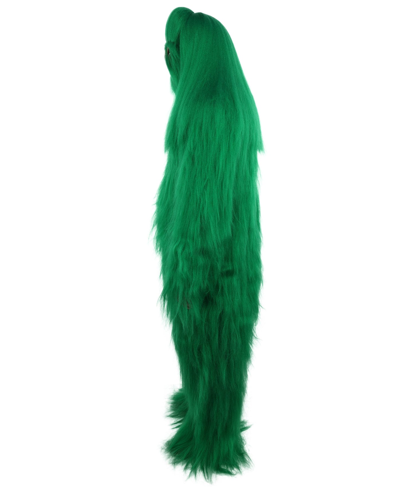 HPO Unisex Extreme Hairy Person Costume, Mask and Bundle - Full-Body Hair Suit Extra-Long Ash Brown Costume Wig for Halloween, Cosplay & Parties