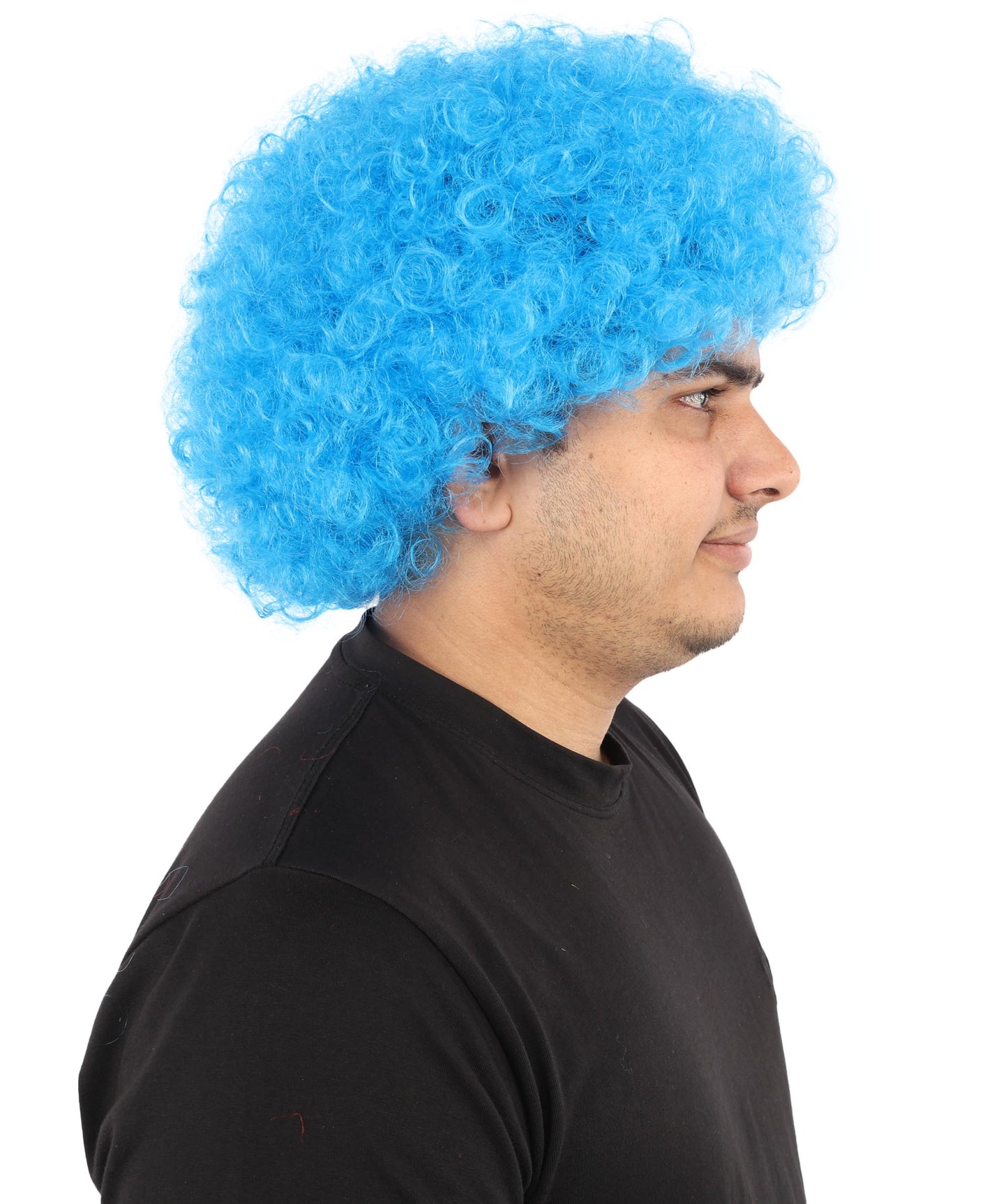 HPO Men's Afro Style Clown Wig with Standard Cap  | Flame-Retardant Synthetic Fiber | Ideal for Parties, Cosplay, and Themed Events