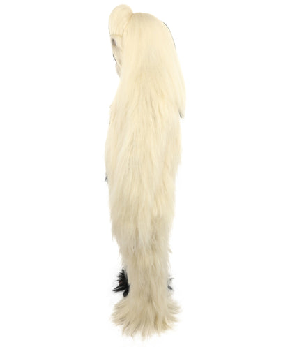 HPO Teen Extreme Hairy Person Two Part Costume, Mask and Bundle Set - Full-Body Hair Suit Extra-Long Costume Wig for Halloween, Cosplay & Parties - Multiple Color Options