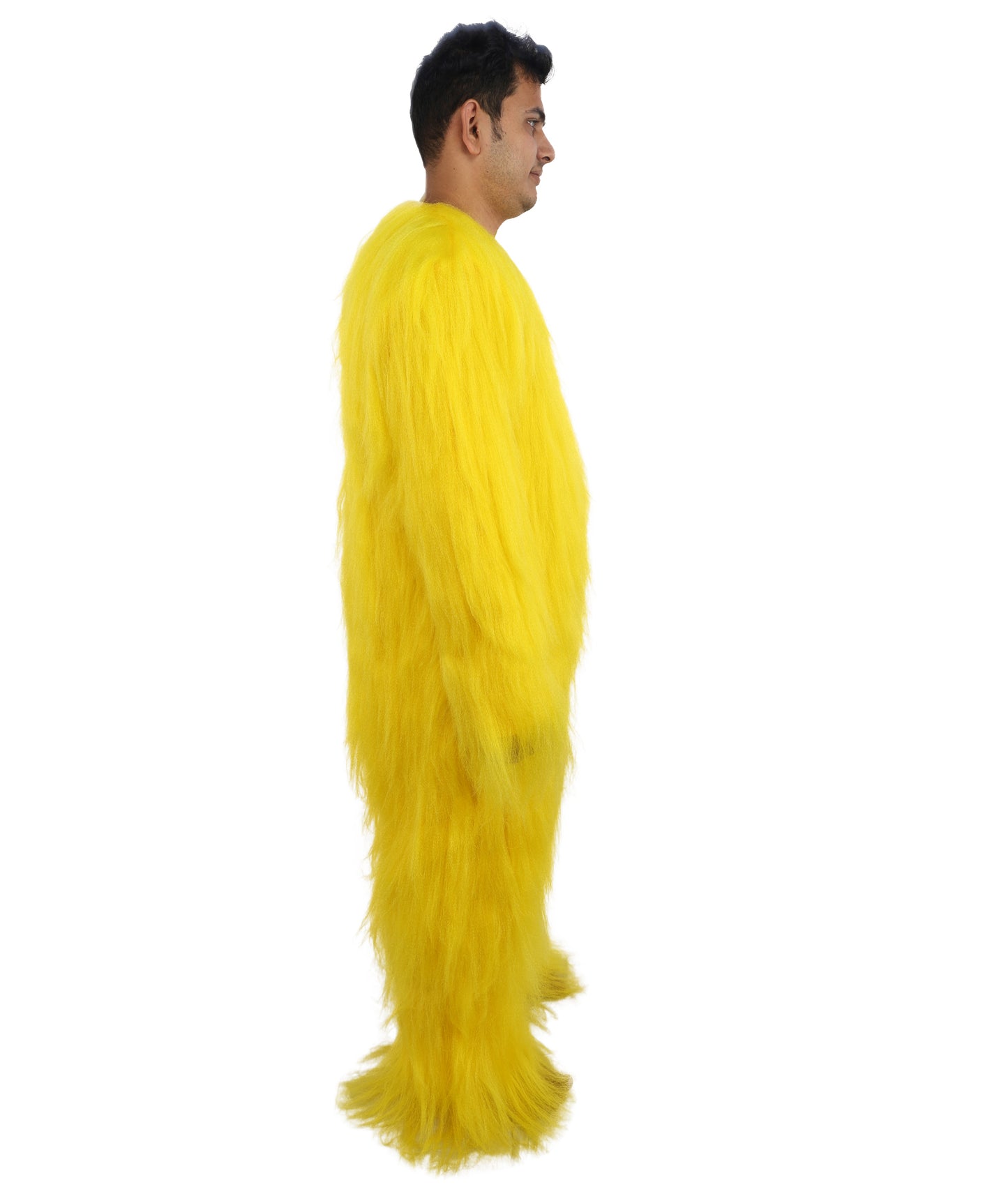 HPO Unisex Extreme Hairy Person Costume, Mask and Bundle - Full-Body Hair Suit Extra-Long Ash Brown Costume Wig for Halloween, Cosplay & Parties