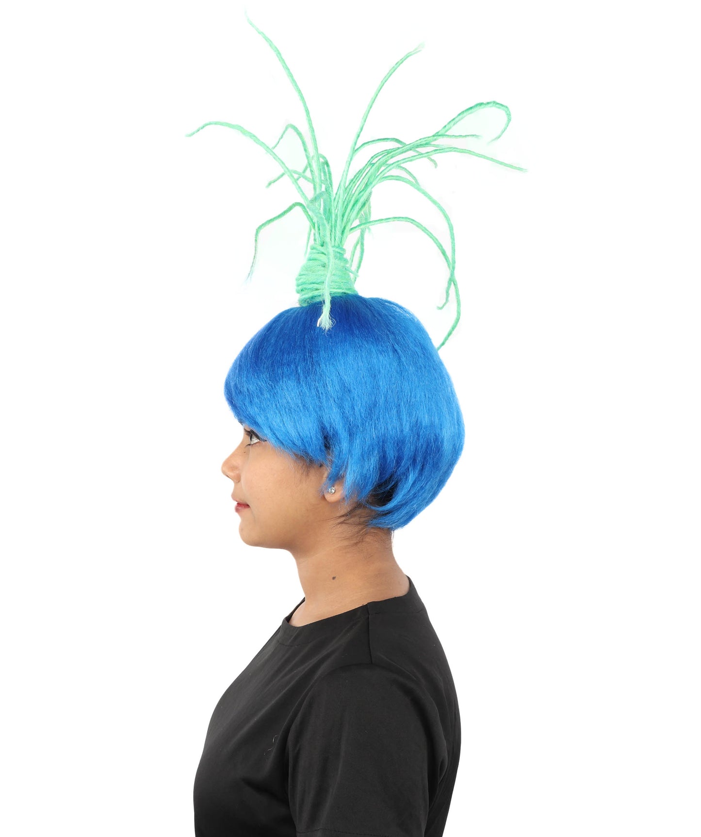 HPO Women's Multicolor Fiber Optic Style Wig | Upward Standing Stringy Ponytail, Techno Troll Cosplay & Rave Accessory | Halloween, EDM Festival, DJ Costume & Glow Party