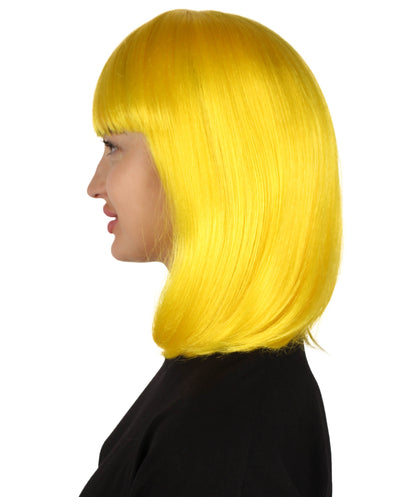 HPO Women's Shoulder Length Bob Wig Collection | Straight Halloween Wig Multiple Color Option | Premium Breathable Capless Cap