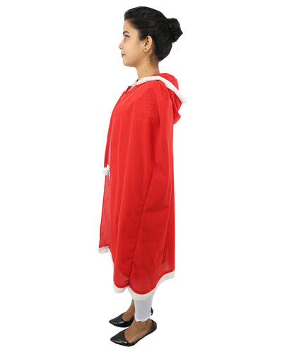 Whimsical Holiday Character Costume | Women’s Multicolor Dress with Faux Fur Trim, Cape & Accessories | Christmas Parties, Theater, Cosplay & Roleplay