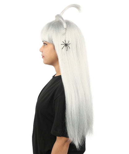 HPO Adult Women's Spider Gothic Sculpted Wig | Multiple Color Options, create of synthetic fiber, architectural spider-leg loops with blunt bangs, breathable base | Party, Halloween, theater, drag, performance, costume events