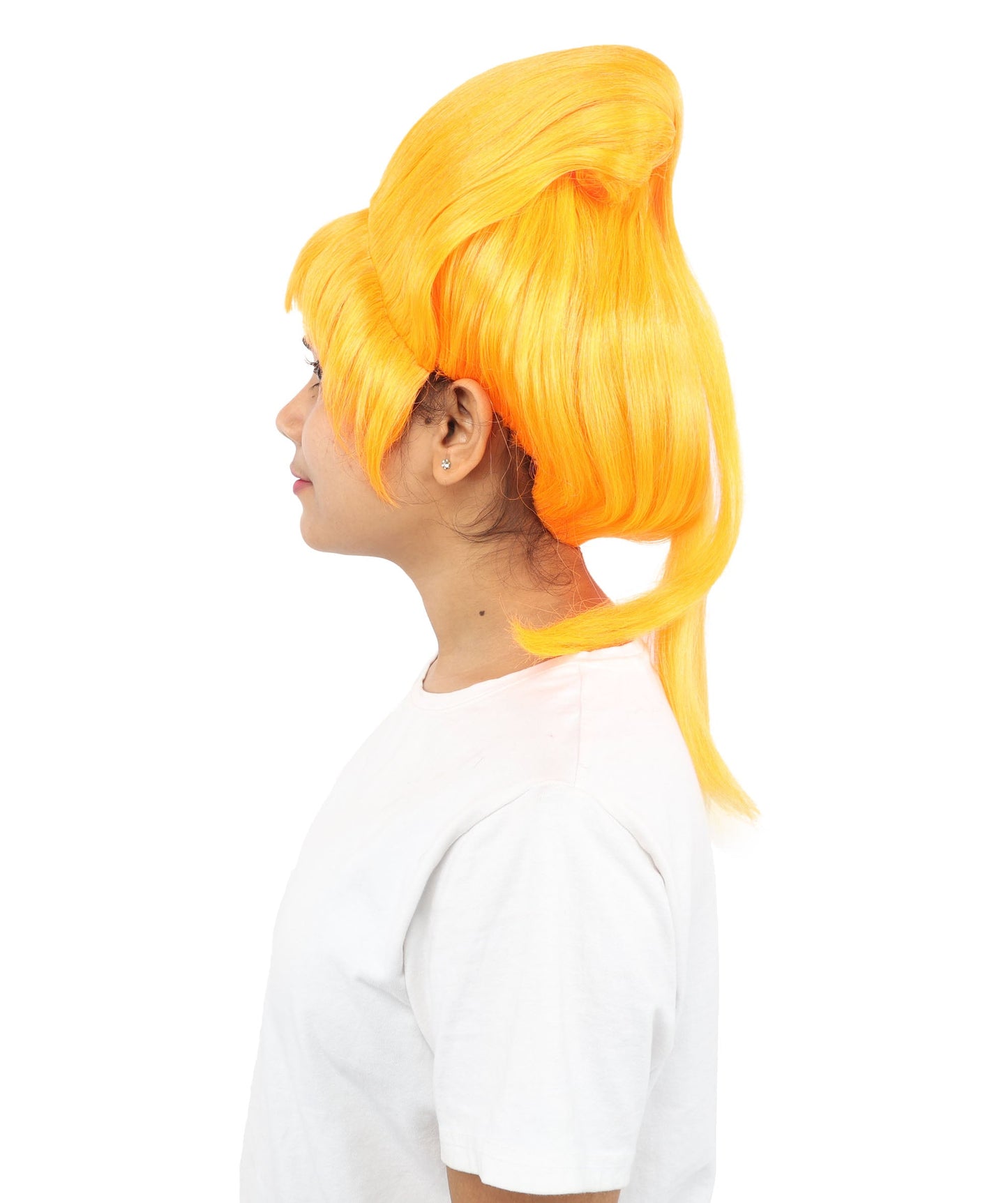 HPO Adult Women's Avant-Garde Bouffant Wig | Multiple Color Options | Create of synthetic fiber, massive smooth updo with micro bangs, breathable base | Party, Halloween, theater, drag, performance, costume events