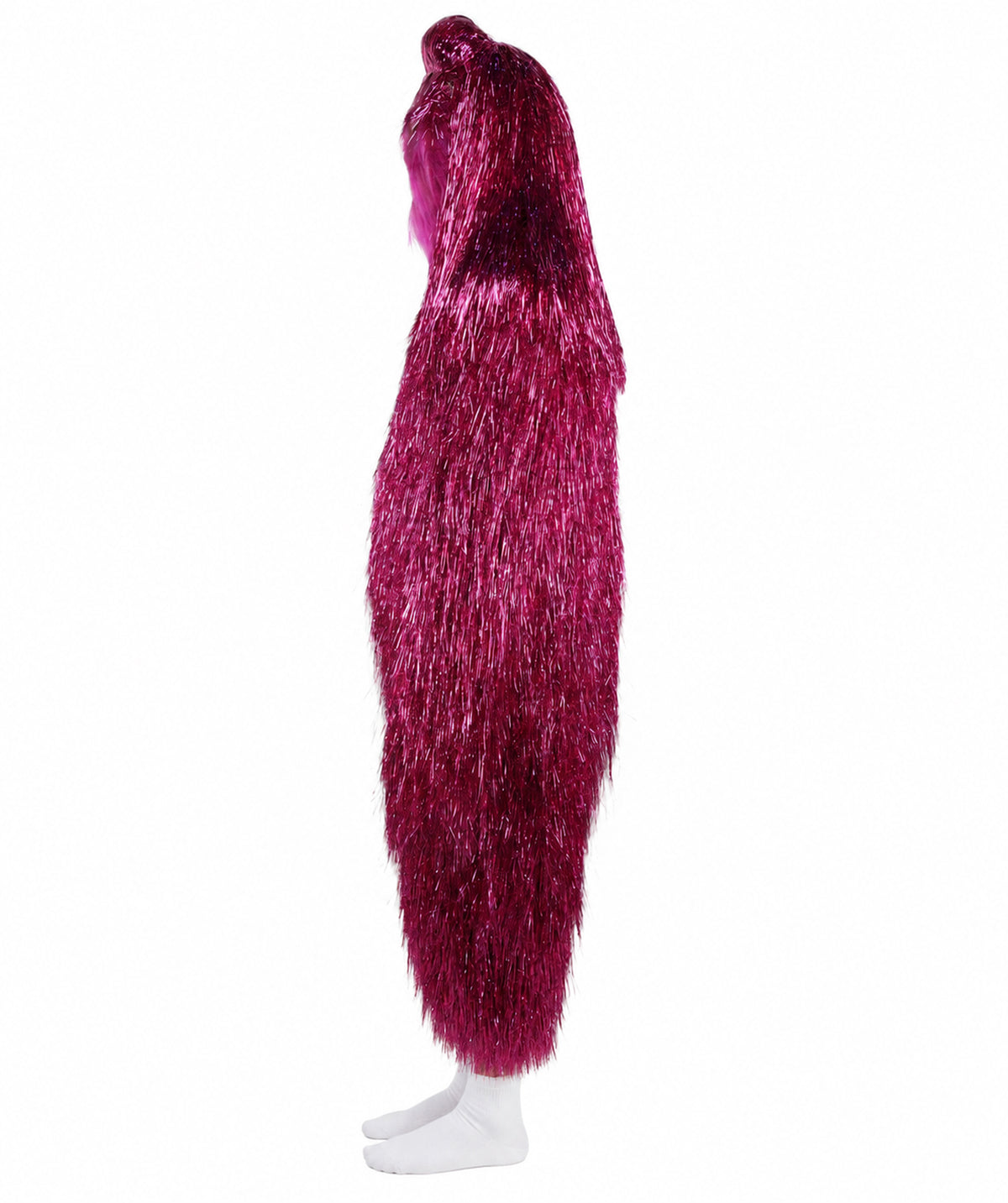 HPO UnisexTinsel Hairy Costume, Bundle & Mask Set | Full-Body Suit & Matching Mask | Long Hair Funny Costume for Halloween, Performers, Cosplay & Mascots | Multicolor Options