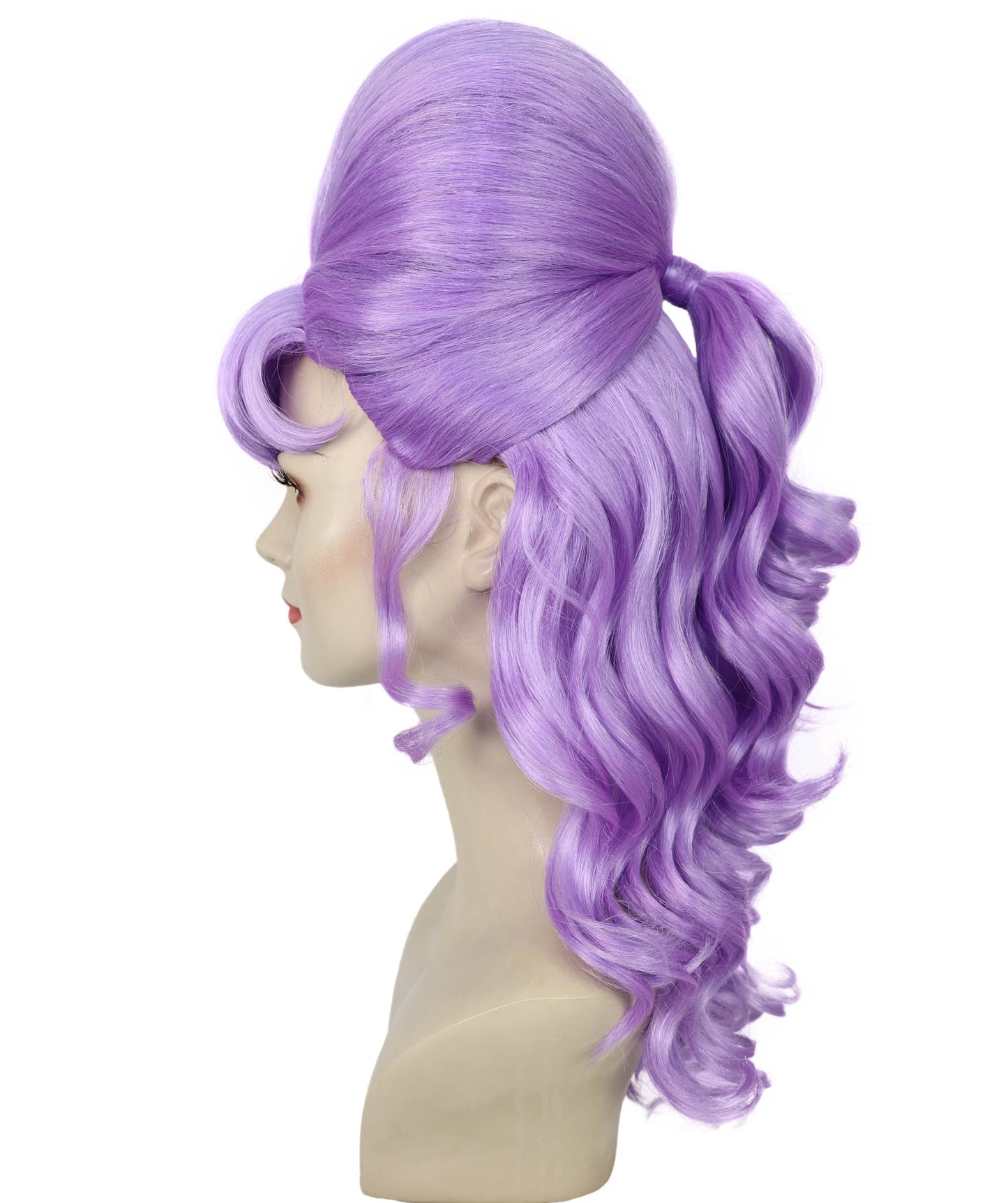 HPO Women's Class 60's Brown Half Updo Wig with Ponytail | Halloween  Wig | Flame-retardant Synthetic Fiber