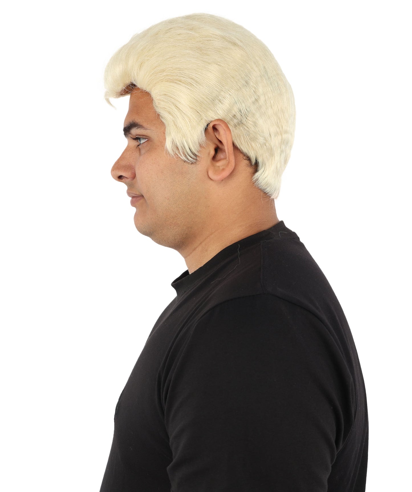 HPO Men's Side Swept Undercut Wig | Short Brown Texture with Tapered Sides, Heat Resistant Synthetic Fiber & Breathable Net | Halloween, Space Ranger Cosplay, Sci-Fi Theme Party & Roleplay