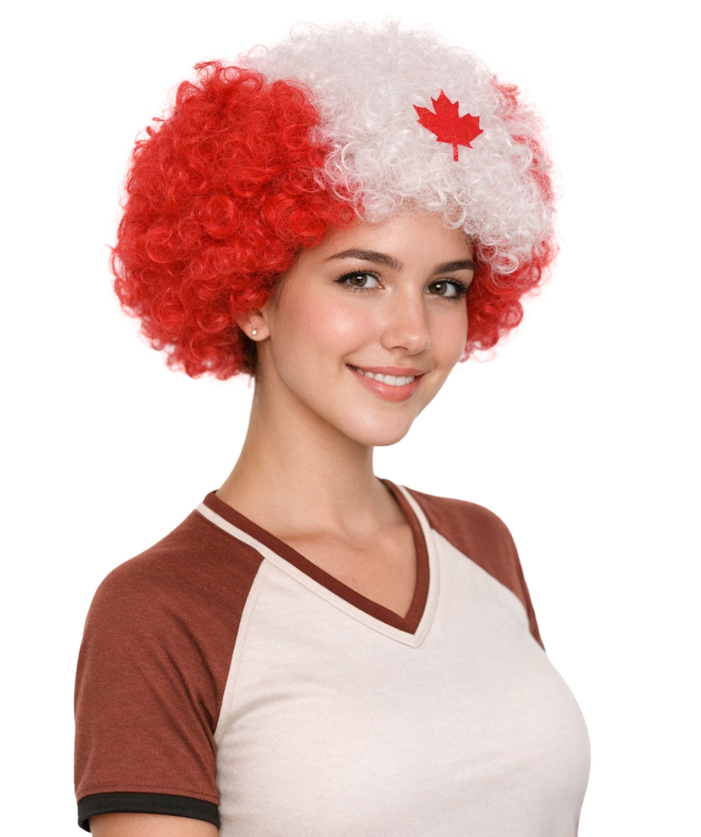 Canada Afro Wig | Super size Jumbo Maple Leaf Wig