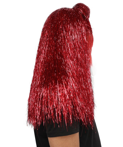 HPO UnisexTinsel Hairy Costume, Bundle & Mask Set | Full-Body Suit & Matching Mask | Long Hair Funny Costume for Halloween, Performers, Cosplay & Mascots | Multicolor Options