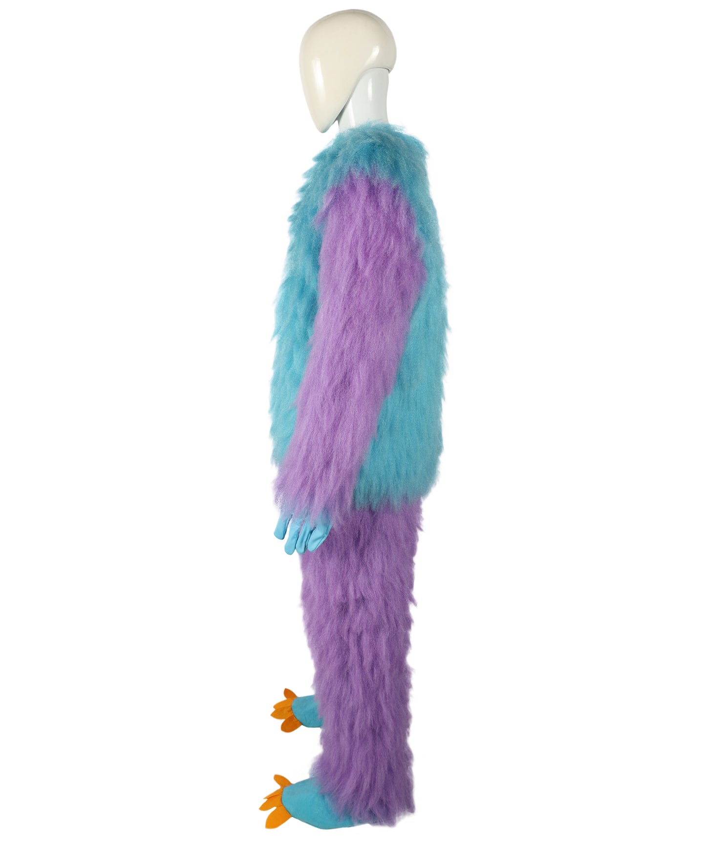 HPO Adult Unisex Furry Rainbow Monster Costume & Bundel Set with Mask | Perfect for Halloween| Flame-retardant Synthetic Fabric