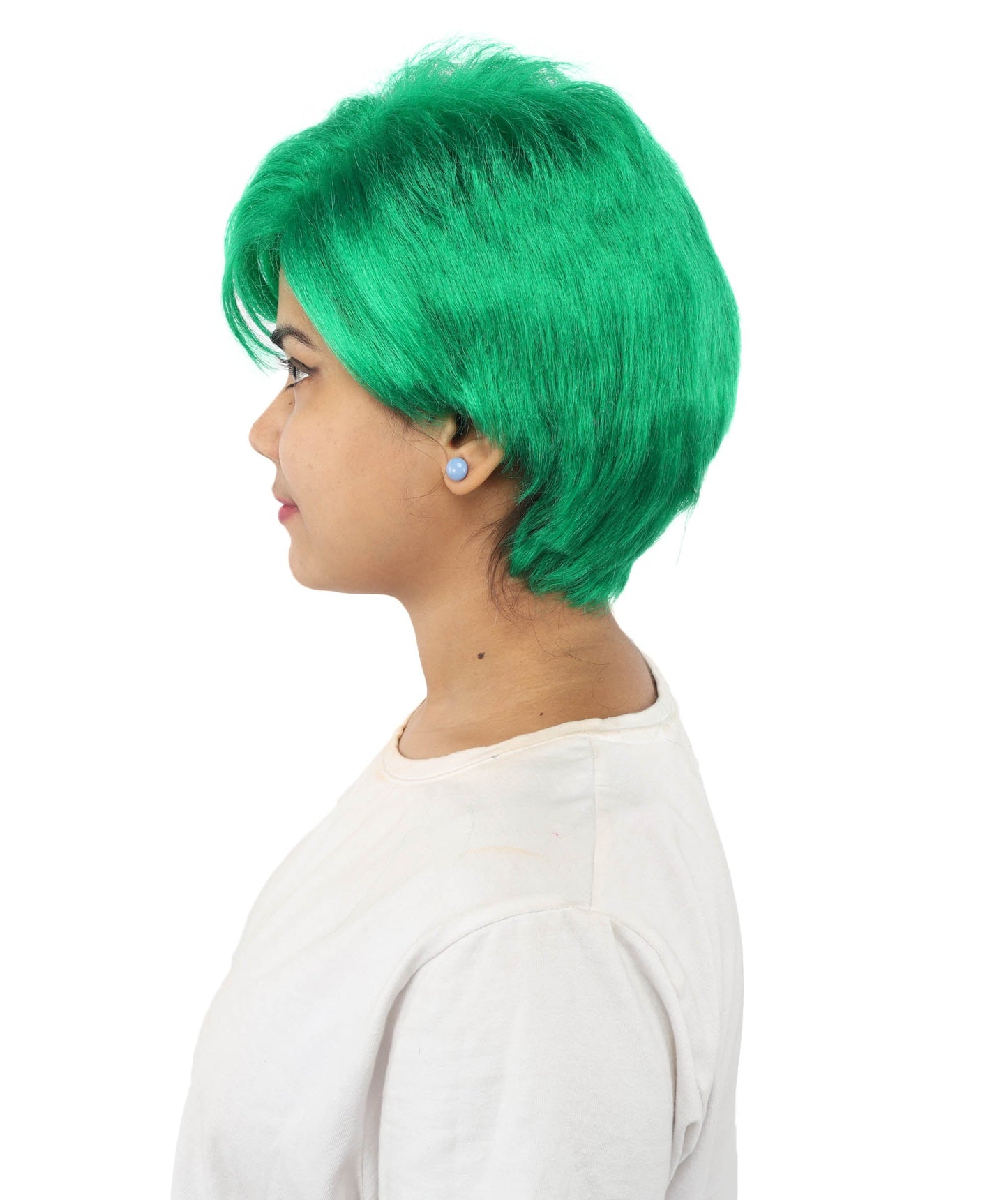 HPO Adult Women’s Short Black Wig | 10 Inch, Sleek and Smooth Bob Hairpiece | Ideal for Cosplay, Costume, and Themed Events