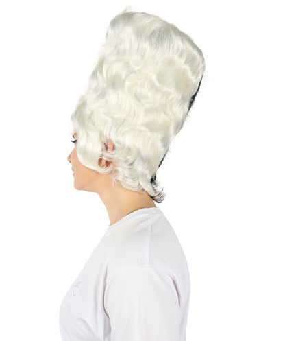 HPO Woman's 18th Century Colonial Lady Wig | Multicolor Historical Wig | Premium Breathable Capless Cap