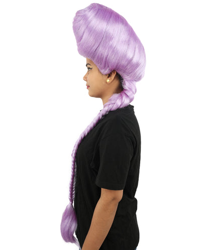 HPO Women’s Extra Long Golden Brown Count Dracula Wig | 42 Inch Synthetic Hairpiece Ideal for Gothic Noble Costume Halloween Cosplay Party Fancy Dress