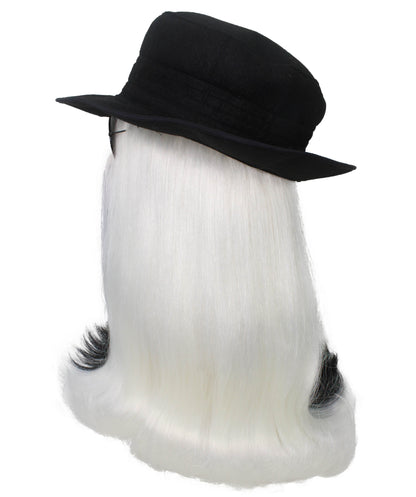 Black & White Straight Creature Wig