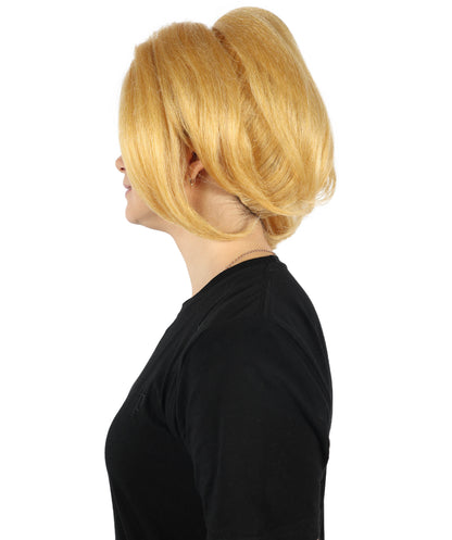 HPO Women’s New Light Blonde Medium Straight Wavy Pigtail Cosplay Wig | Anime Hair Wig for Women | Perfect for Cosplay Themed Parties and Halloween, Adjustable & Comfortable Fit