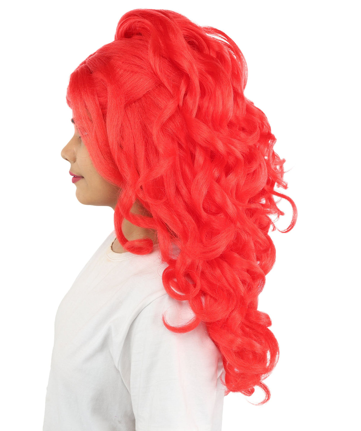HPO Adult Long 20-Inch Curly Wig | Multiple Color Options | Ideal Cosplay, and Themed Parties | Soft, Natural-Looking, and Easy to Wear