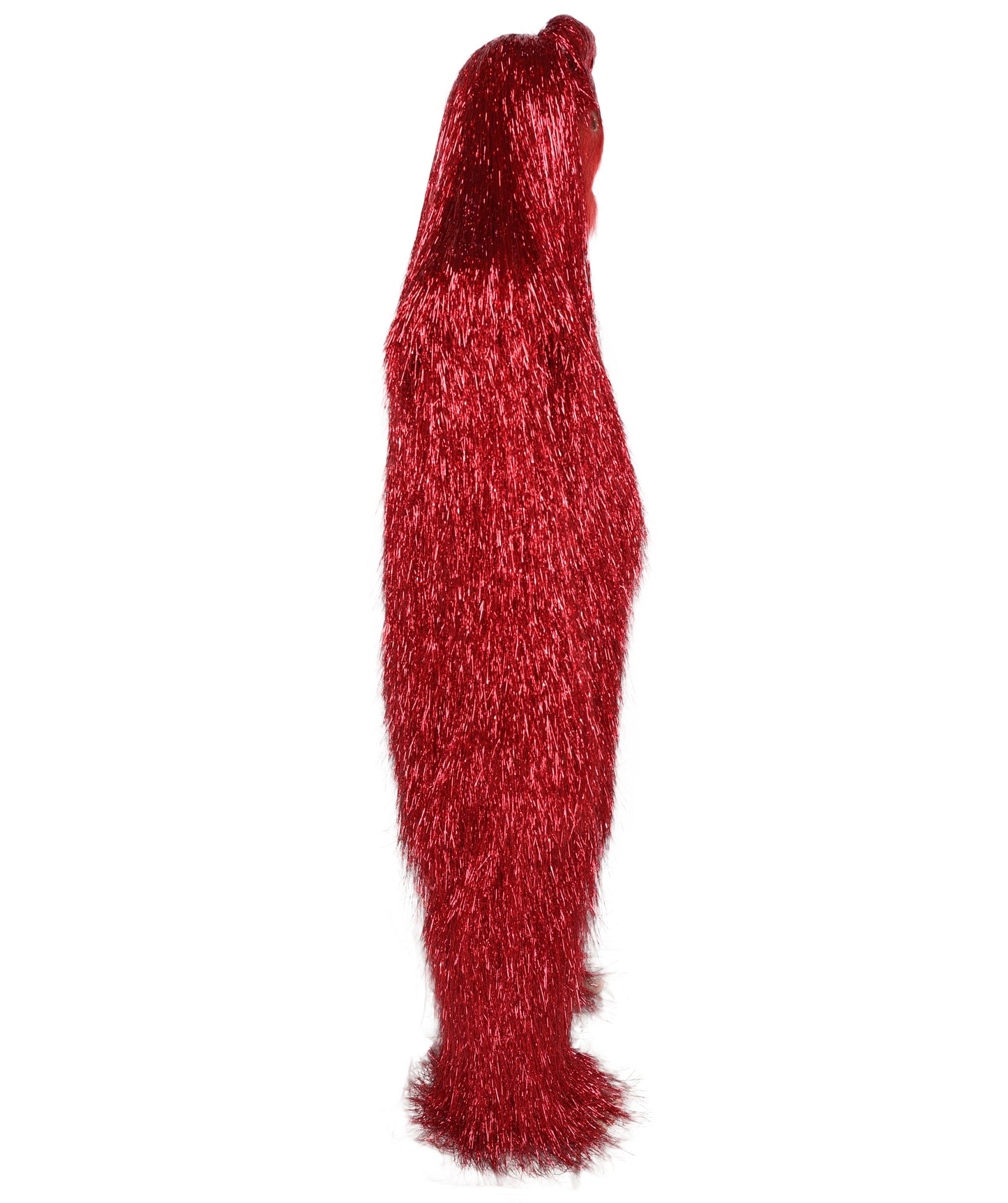 HPO Unisex Teen Extreme Tinsel Hairy Person Costume Bundle & Mask Set - Full-Body Tinsel Hair Suit Extra-Long Costume Wig for Halloween, Cosplay & Parties - Multiple Color Options
