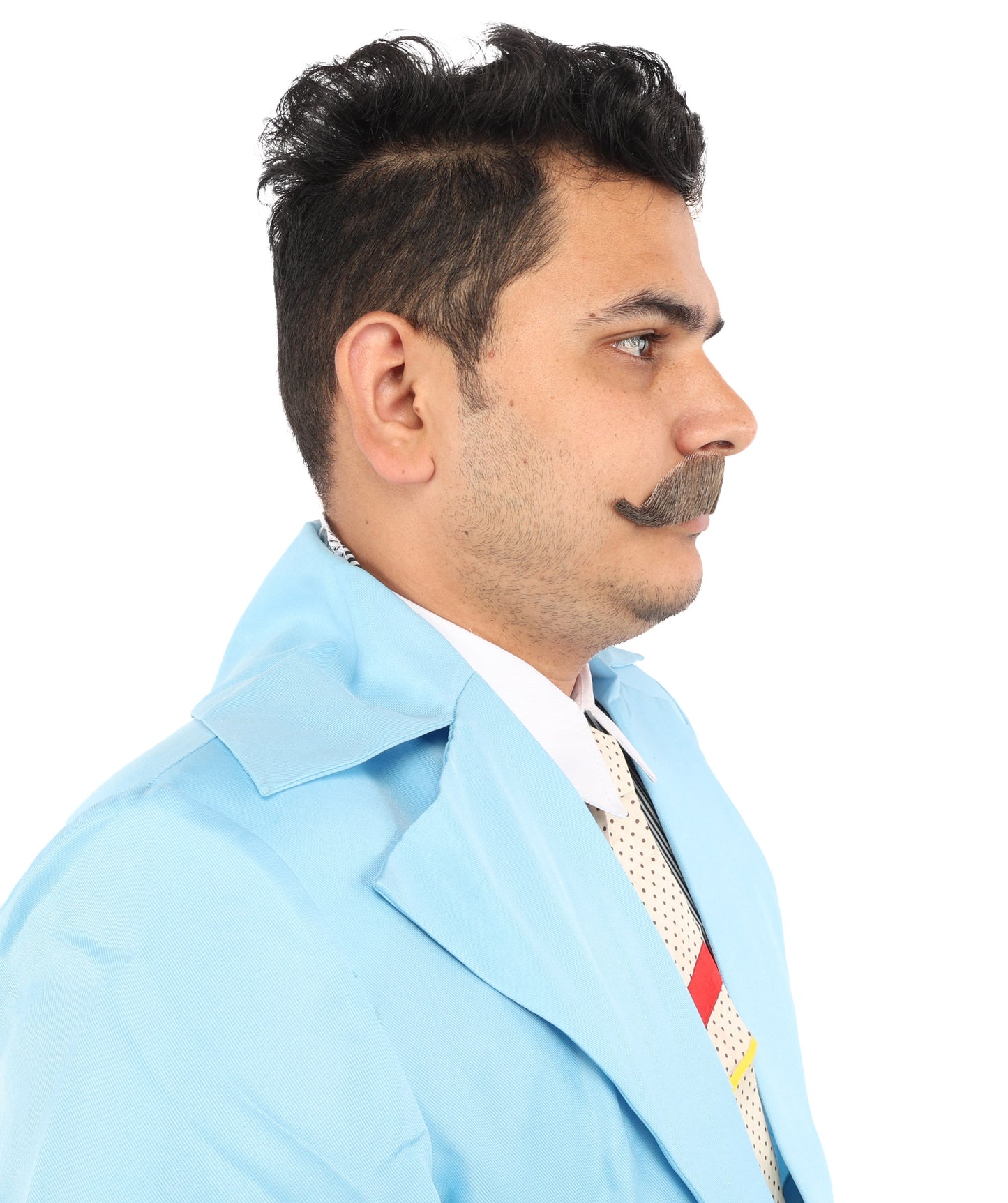 HPO Men's Setit Brown Moustache Facial Hair | Natural-Looking Style |  Synthetic Fiber