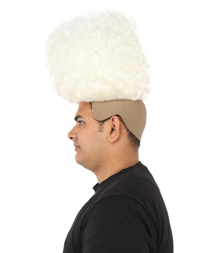 HPO Men’s Tall Afro Wig | Multicolor Options | Animated Scientist Style Hair | Funny Hairpiece with Bouncy Curls and Capless Cap | Retro Nerd Look for Parties, Shows & Halloween