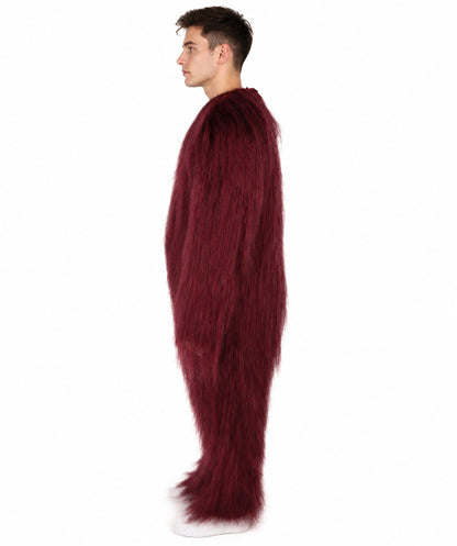 HPO Unisex Extreme Hairy Person Costume, Mask and Bundle - Full-Body Hair Suit Extra-Long Ash Brown Costume Wig for Halloween, Cosplay & Parties