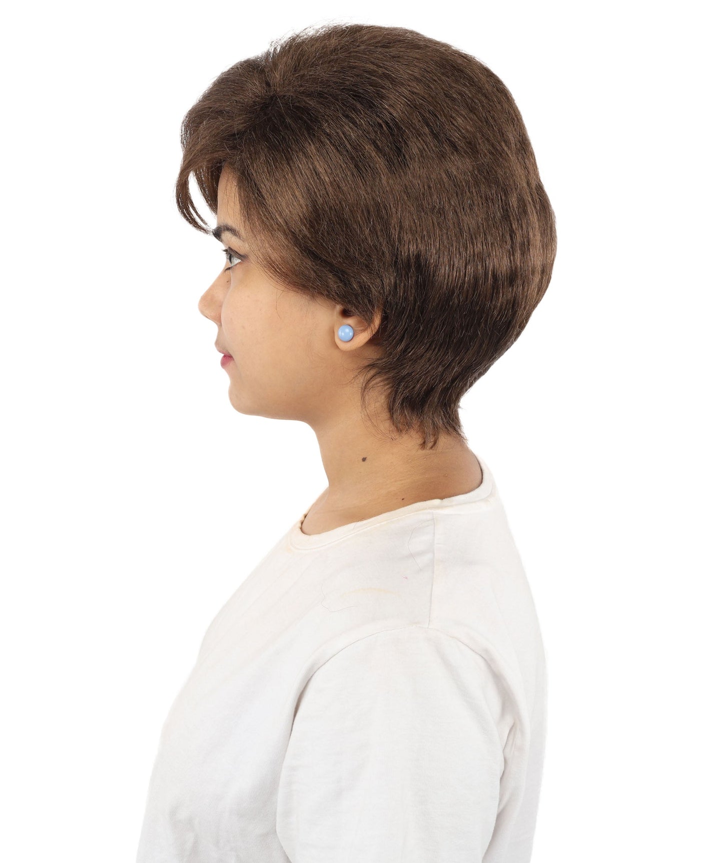 HPO Adult Women’s Short Black Wig | 10 Inch, Sleek and Smooth Bob Hairpiece | Ideal for Cosplay, Costume, and Themed Events
