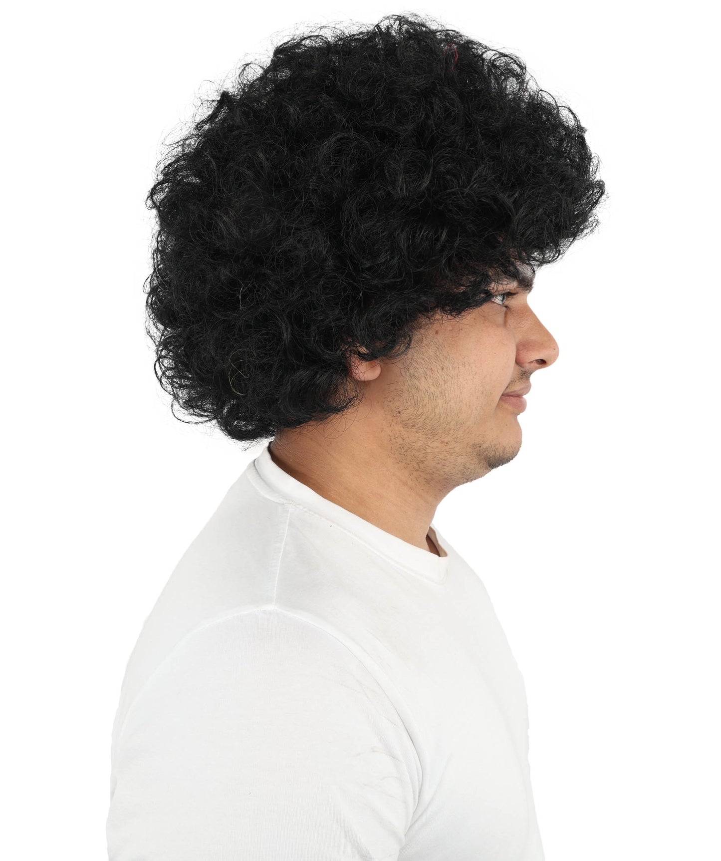 HPO Men's Afro Style Clown Wig with Standard Cap  | Flame-Retardant Synthetic Fiber | Ideal for Parties, Cosplay, and Themed Events